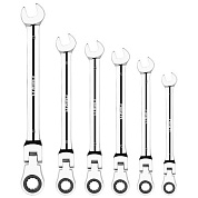 Набор ключей трещоточных шарнирных RW02 8-17 мм SET 6 065-0550 DEKO 065-0550