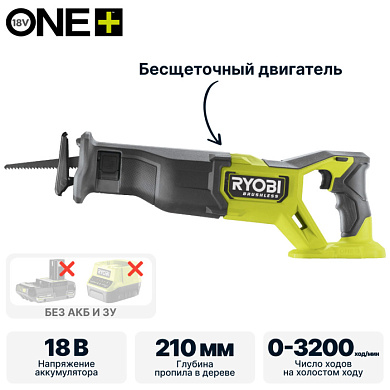 ONE + / Пила сабельная RRS18BL (без батареи) RYOBI 5133006497