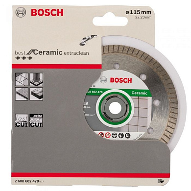 Алмазный круг Best for Ceramic Extra-Clean Turbo 115x22,23 мм BOSCH (2608602478)