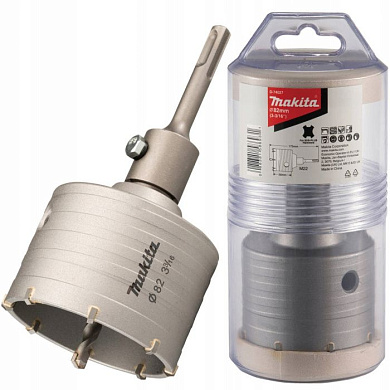 Коронка ударная Makita SDS-Plus 82 мм HM M22 + адаптер и центровочное сверло (D-74027)