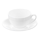 Чашка с блюдцем "WL-993000/AB", фарфор, 250 мл, белый