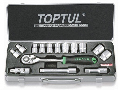Набор головок 8-24 мм 15 пр. 1/2'' 6-гр Toptul GCAD1502