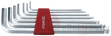 Набор 6-гр. экстрадлинных ключей с шаром Force 5072XLB (2.5-10 мм) 7 пр.