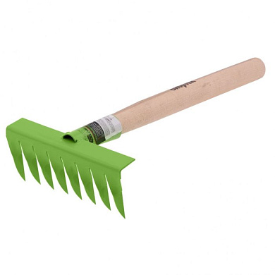 Грабли витые 8-зубые, 160 х 390 мм, стальные, деревянная рукоятка, Агроном, Россия Сибртех 61761