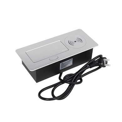 Выдвижной удлинитель NOV 5, 1 розетка, USB + C, wireless, алюминий KS AKS 108729