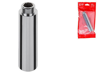 Удлинитель 1/2" вн.-нар.х100 мм усиленный ХРОМ, инд. упак. AV Engineering AVE301015