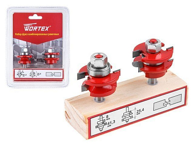 Набор фрез комбинированных рамочных 41х25 мм WORTEX 0318095