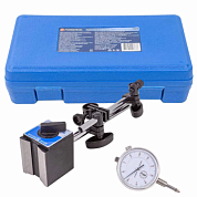 Индикатор часового типа с магнитной стойкой 0-10мм, погрешность-0,01мм, в кейсе Forsage F-01729