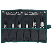Набор съемников стопорных колец сжим/разжим, прямой/угловой 175/230 мм 6 пр RockForce RF-6879A