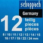 Набор комбинированных ключей 12 пр. 8, 10-17, 19, 22, 24 мм Scheppach Sch-5121P