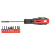 Отвертка с набором бит 11 пр. трехкомпонентная рукоятка Anti slip Matrix 11453