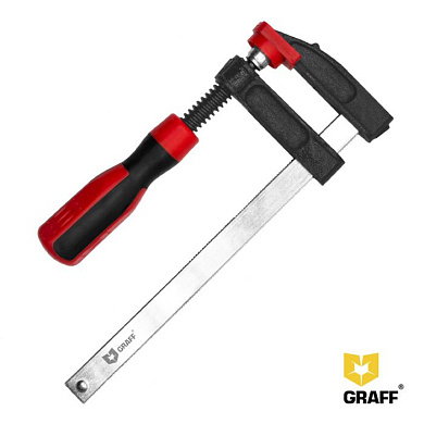 Струбцина 50 мм ширина 150 мм F-образная PYF002 GRAFF 2406001