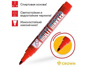 Маркер промышл. перманентный фетровый красный CROWN MULTI MARKER, толщ. линии 3.0 мм CROWN маркеры CPM-800Red