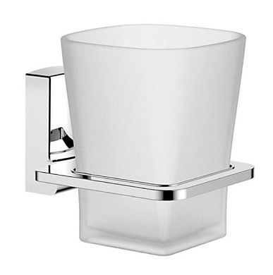 Стакан для зубных щеток и пасты, сталь/стекло, хром Ledeme L30306