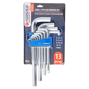 Набор ключей Г-образных HEX (6-гр) длинных 2-19 мм 13 пр Forsage F-5137L