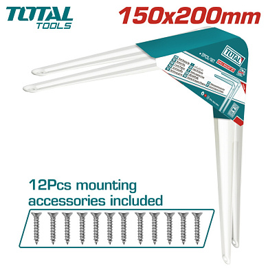 Набор полочных кронштейнов 15х20 см TOTAL TSB10608