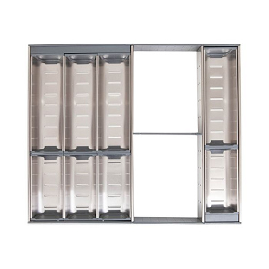 Вкладыш 60/500 шуфлядный металлический Organizer нержавеющая сталь (473*564*65) AKS 70800