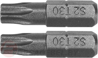 Бита Torx T30x25 мм., 1/4'', 2 шт. AISI S2 Yato YT-77907