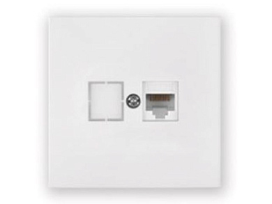 Розетка 1-ая телефонная, скрытая белая, Carre, Bylectrica ТР4-6601
