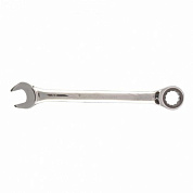 Трещоточный комбинированный ключ CrV, зеркальный хром MATRIX