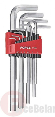 Набор длинных 6-гр. ключей Force 5102L длинных (1.27-10 мм) 10 пр.
