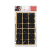 Подкладка самоприлипающая фетровая 25х25мм (1лист-18шт) черная FOLMAG 110817