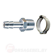 Переходник, наруж. резьба 3/8"-"елочка" 8 мм, с обжимным кольцом FUBAG 180262 B