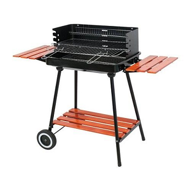 Гриль угольный с боковыми полками 106x44x82 см., решетка 53х33 см. LUND 99911