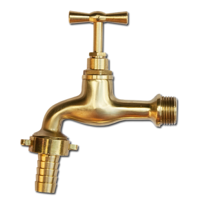 Кран вентильный с входной наружной резьбой 1/2'' и выходом 3/4'' со штуц. под шланг 1/2'', латунь Bradas GKK011213