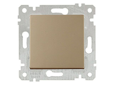 Выключатель 1-клав., скрытый, без рамки, пруж. зажим, золото, RITA, 10 A, 250 V, IP 20, Mutlusan 22004010180