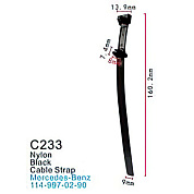 Клипса для крепления внутренней обшивки а/м Мерседес пластиковая, 100 шт Forsage C0233(Mersedes)