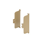 Комплект заглушек металлич. внутр. к профилю Gola, С-образных (левая+правая) браш золото 3 AKS 111626