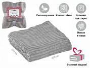 Покрывало флисовое 200x220 см., серое, серия Sleep mood, PERFECTO LINEA 60-200227