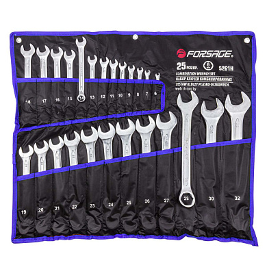 Набор ключей комбинированных 6-гр., 26 пр., 6-28, 30, 32 мм Forsage F-5261H