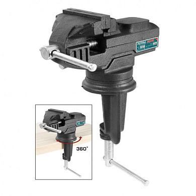 Тиски слесарные с наковальней 60 мм 2-3/8 '' TOTAL THT6126