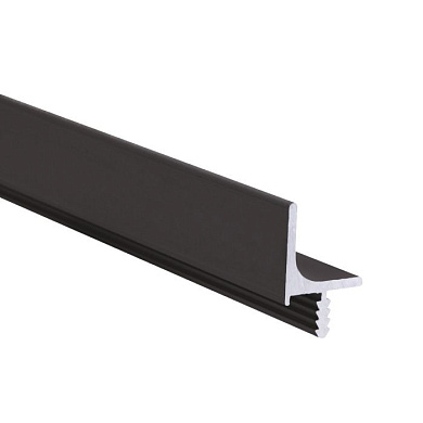 Ручка-профиль алюм. врезная для верхней базы 4м, анодированный черный AKS 89721