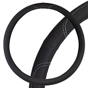 Оплетка экокожа 3XL Large- Черная/серая прострочка SKYWAY S01102493