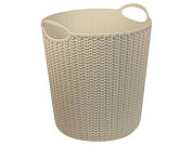 Корзина для бумаг ВЯЗАНИЕ 10 л, белый IDEA М2499