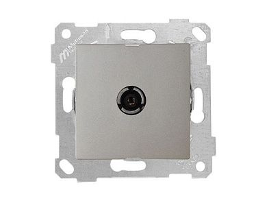 Розетка телевиз. 1-ая, скрытая, без рамки, с/з, 11dB, переходная, титан, RITA, Mutlusan 22001700183