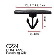 Клипса для крепления внутренней обшивки а/м GM пластиковая, 100 шт Forsage C0224(GM)