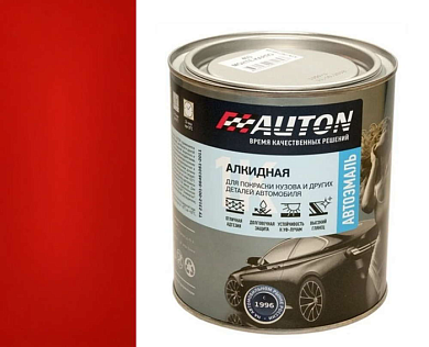Автоэмаль алкидная 1015 Красная, Банка 0,8 л AUTON ATN-P07215-08