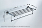 Полотенцедержатель-полка, сталь, хром Ledeme L810