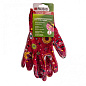 Перчатки садовые из полиэстера с нитрильным обливом, красные, L Palisad 67747