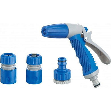 Пистолет-распылитель для полива в комплекте с фитингами для шлангов, набор 4 пр 1/2" H-D HD-G1806