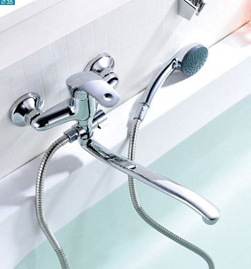 Смеситель для ванны, латунь, хром Ledeme L2136