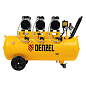 Компрессор безмасляный, малошумный DLS 1800/100,1800 Вт, 3x600, 100 л, 345 л/мин Denzel 58028