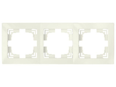 Рамка 3-местная бежевая, Уют, Bylectrica ЮЛИГ.735212.281-40бе