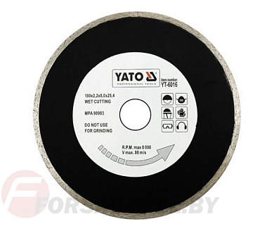 Круг алмазный 180x25,4 мм сплошной Yato YT-6016