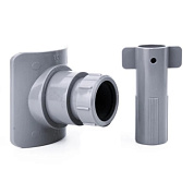 Врезка в канализационную трубу для внутренней канализации 110х50 мм, ABS, серый РосТурПласт 43111