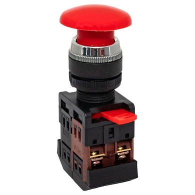Кнопка AEAL-22 красная с фиксацией NO+NC Грибок EKF PROxima pbn-aeal-r